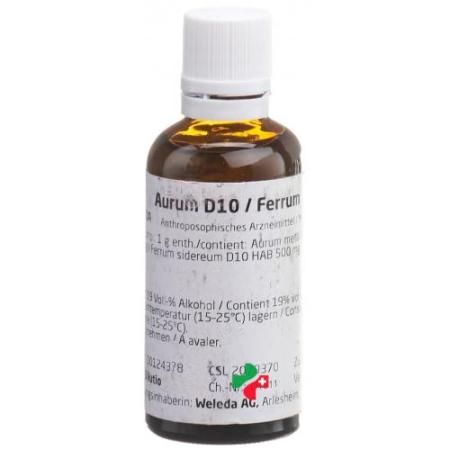 Weleda Aurum D 10/ Ferrum sider D 10 Dil 50 ml - PrimeCare Global